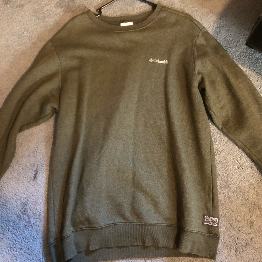 Columbia dark green crew neck